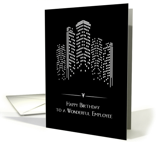 City Lights, Birthday for Employee card (1352020)