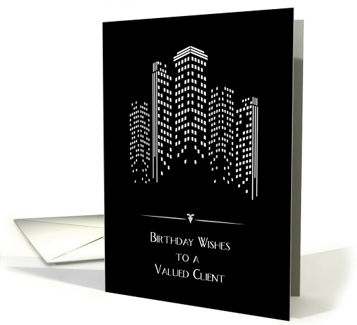 City Lights, Birthday for Client card (1352022)