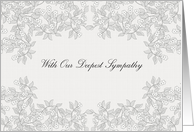 Gray Floral, Sympathy card