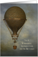 Steampunk, Hot Air Balloon, Birthday, Grandfather card