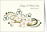 Elegant Shamrocks, St. Patrick’s Day Son & Family card