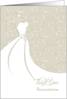 Wedding Gown, Thank You Seamstress card