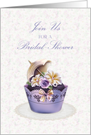 Pretty Purple Cupcake, Bridal Shower Invitation card