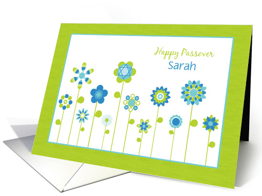 Flower Garden, Happy Passover, Customize Name card (1362634)