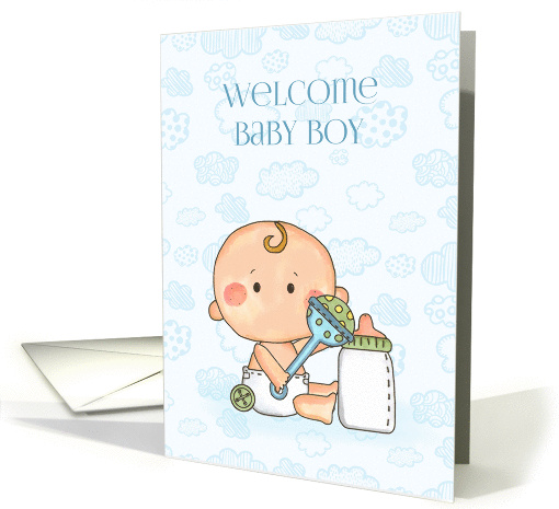 Welcome Baby Boy card (1362926)