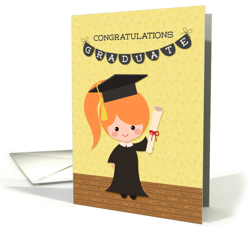 Congratulations, Girl Graduate card (1365404)