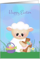 Happy Easter, Lamb with Cross card