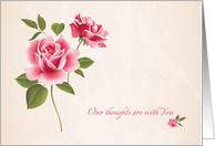 Pink Roses, Sympathy from Group card