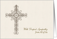 Simple Cross, Sympathy from All of Us card