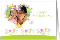 Floral Heart Frame, Tulips, Happy Mother’s Day card