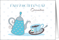 Tea Time for Grandma on Mother’s Day card