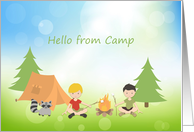 Boys at Summer Camp, Hello From Camp card