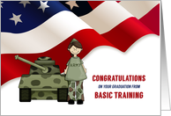 Basic Training Graduation, Female, Flag, Tank card