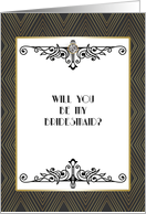 Art Deco, Bridesmaid Request card