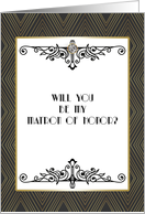 Art Deco, Matron of Honor Request card