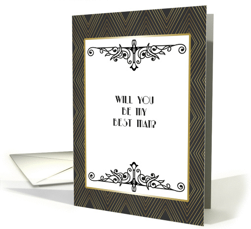 Art Deco, Best Man Request card (1376770)