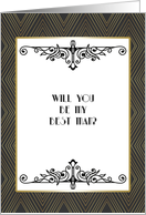 Art Deco, Best Man Request card