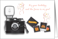 Photographer’s Birthday, Camera, Photos card