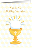 First Communion Chalice, Gift for You card