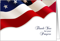 Military Sympathy Thank You, American Flag card