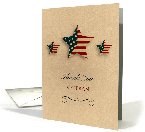 Thank You Veteran, Patriotic Stars card (1379254)