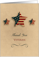 Thank You Veteran, Patriotic Stars card