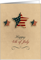 Fourth of July, Patriotic Stars card