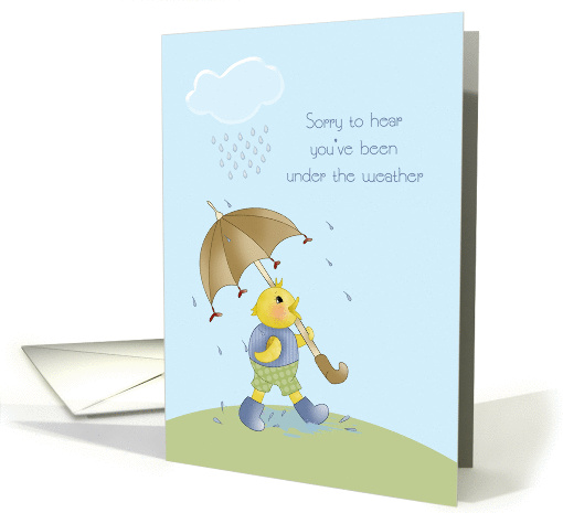 Under the Weather, Get Well, Yellow Chick and Umbrella card (1383634)