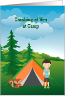 Thinking of you at Camp, Boy card