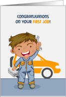Congratulations, First Job, Automotive card