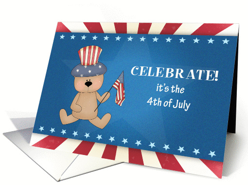 Patriotic Little Bear, Fourth of July for Child card (1386308)