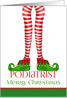 Elf Legs and Feet, Merry Christmas Podiatrist card