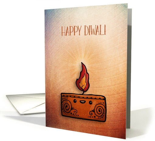 Diwali Candle with Textured Look card (1397326)