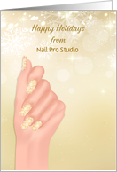 Happy Holidays from Manicurist or Salon, Customizable card