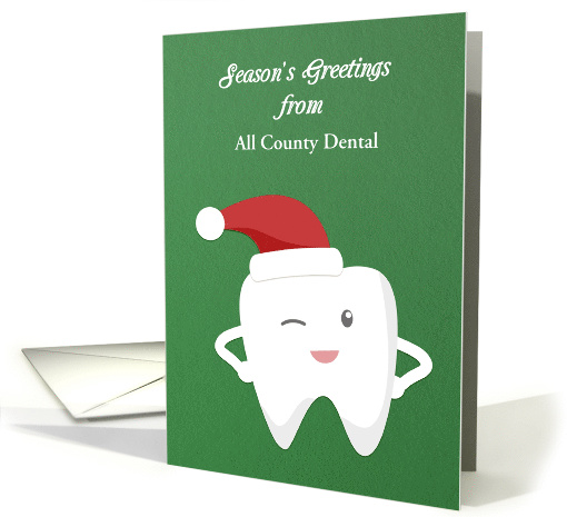 Holiday Tooth, Season's Greeting Customize from Dentist card (1403854)
