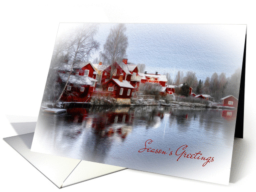 Waterfront Homes, Painted Effect, Season's Greetings card (1404172)