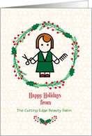 Happy Holidays from Stylist or Salon card
