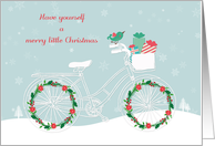 Bicycle Decorated for Christmas card