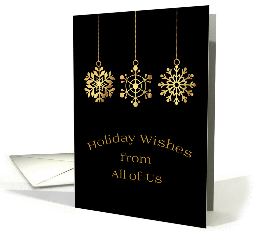 Gold Snowflake Christmas Ornaments, from All of Us card (1405198)