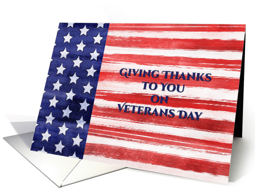 American Flag, Thank You Veteran card (1408198)