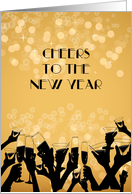 New Year Cheer, Silhouette Cocktails card