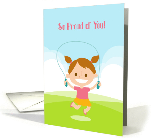 Learning to Jump Rope for Girl, Congratulations card (1414166)