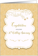 50th Wedding Anniversary Congratulations card