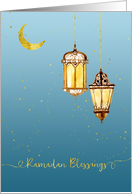 Golden Lanterns for Ramadan card