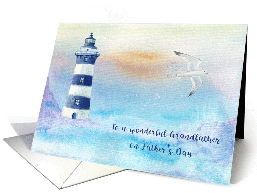 Lighthouse Scenic for Grandfather on Father's Day card (1433172)