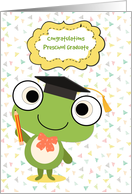 Congratulations Preschool Graduate with Cute Frog card