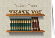 Teacher Thank You with Bookshelf card