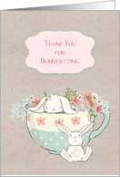 Thank You for Pet Sitting Rabbits card