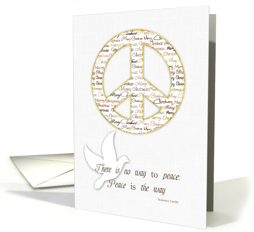 Peaceful Christmas with Dove and Inspirational Quote card (1440938)