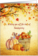 Autumn Harvest for Thanksgiving card